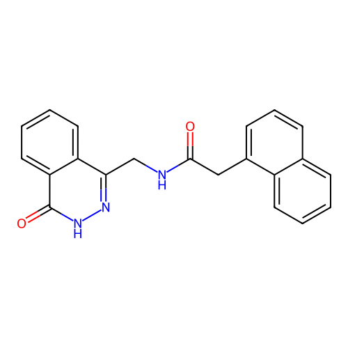 2-naphthalen-1-yl-N-[(4-oxo-3H-phthalazin-1-yl)methyl]acetamide structure
