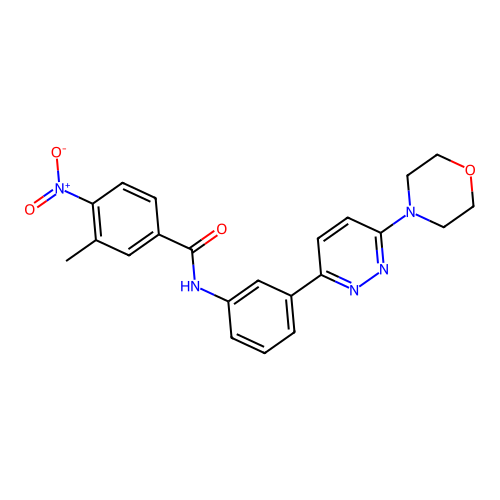 3-methyl-N-(3-(6-morpholinopyridazin-3-yl)phenyl)-4-nitrobenzamide structure