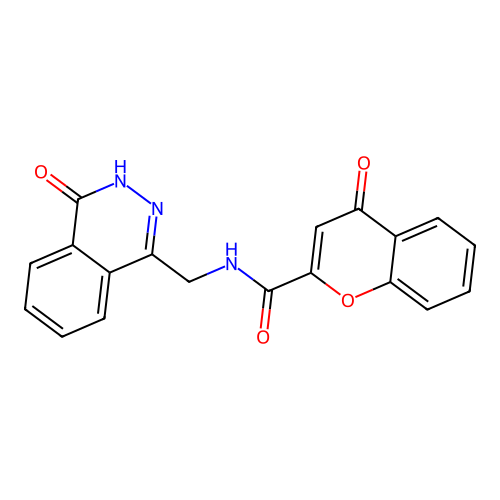 4-oxo-N-[(4-oxo-3H-phthalazin-1-yl)methyl]chromene-2-carboxamide structure