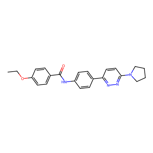 4-ethoxy-N-{4-[6-(pyrrolidin-1-yl)pyridazin-3-yl]phenyl}benzamide structure