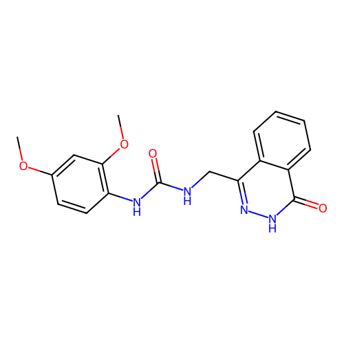 1-(2,4-dimethoxyphenyl)-3-[(4-oxo-3H-phthalazin-1-yl)methyl]urea structure