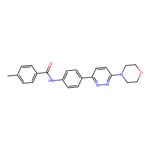 4-methyl-N-(4-(6-morpholinopyridazin-3-yl)phenyl)benzamide structure
