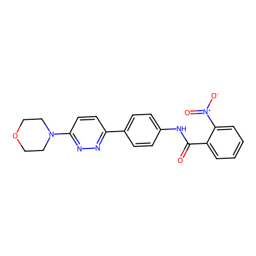 N-(4-(6-morpholinopyridazin-3-yl)phenyl)-2-nitrobenzamide structure