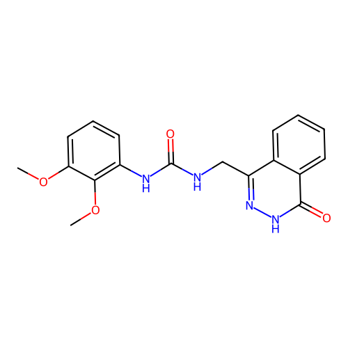 1-(2,3-dimethoxyphenyl)-3-[(4-oxo-3H-phthalazin-1-yl)methyl]urea structure