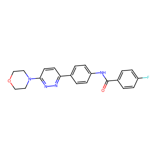 4-fluoro-N-(4-(6-morpholinopyridazin-3-yl)phenyl)benzamide structure