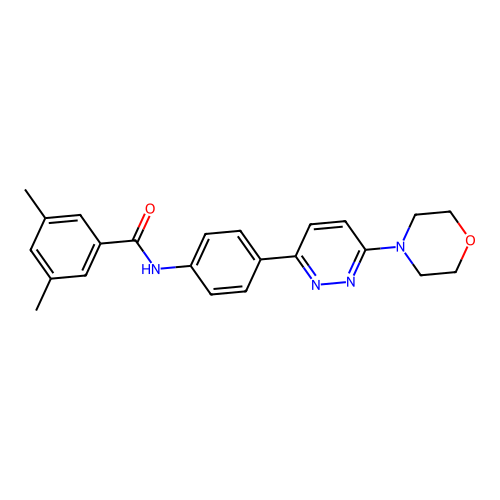 3,5-dimethyl-N-(4-(6-morpholinopyridazin-3-yl)phenyl)benzamide structure
