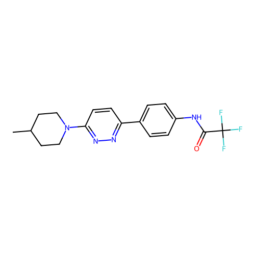 2,2,2-trifluoro-N-(4-(6-(4-methylpiperidin-1-yl)pyridazin-3-yl)phenyl)acetamide structure