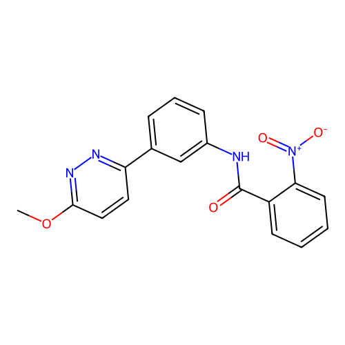 N-[3-(6-methoxypyridazin-3-yl)phenyl]-2-nitrobenzamide structure