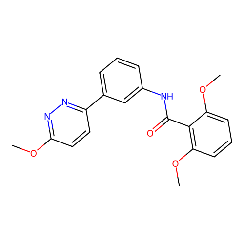 2,6-dimethoxy-N-[3-(6-methoxypyridazin-3-yl)phenyl]benzamide structure