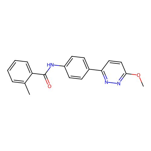 N-[4-(6-methoxypyridazin-3-yl)phenyl]-2-methylbenzamide structure