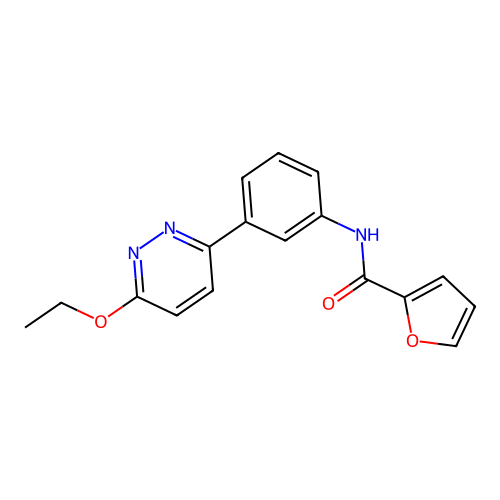 N-[3-(6-ethoxypyridazin-3-yl)phenyl]furan-2-carboxamide structure