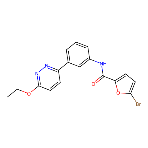 5-bromo-N-[3-(6-ethoxypyridazin-3-yl)phenyl]furan-2-carboxamide structure