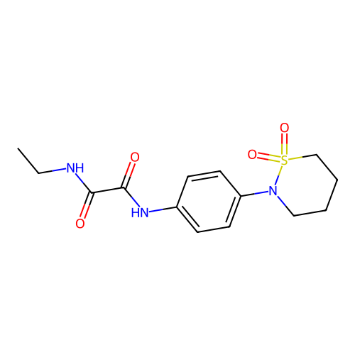 N1-(4-(1,1-dioxido-1,2-thiazinan-2-yl)phenyl)-N2-ethyloxalamide structure