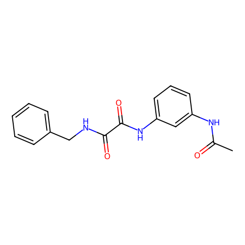 N'-(3-acetamidophenyl)-N-benzyloxamide structure