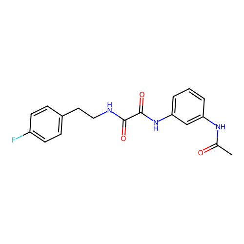 N1-(3-acetamidophenyl)-N2-(4-fluorophenethyl)oxalamide structure