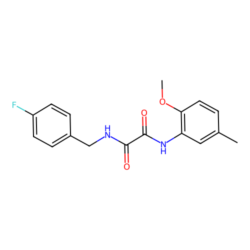N1-(4-fluorobenzyl)-N2-(2-methoxy-5-methylphenyl)oxalamide structure
