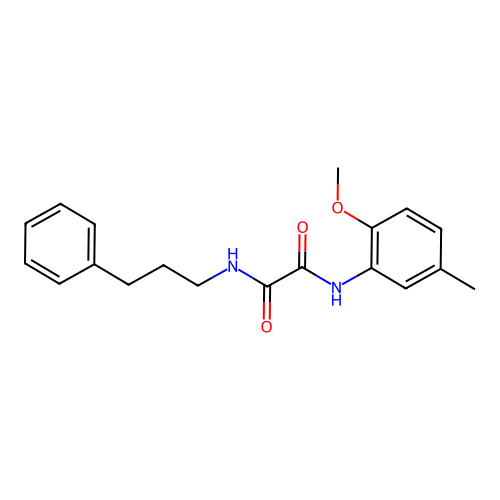 N1-(2-methoxy-5-methylphenyl)-N2-(3-phenylpropyl)oxalamide structure
