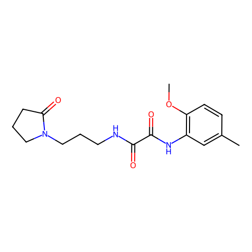 N1-(2-methoxy-5-methylphenyl)-N2-(3-(2-oxopyrrolidin-1-yl)propyl)oxalamide structure