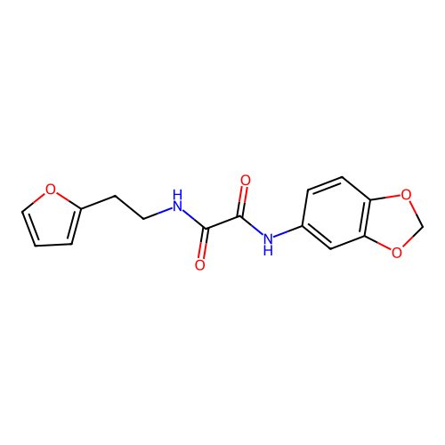 N'-(1,3-benzodioxol-5-yl)-N-[2-(furan-2-yl)ethyl]oxamide structure