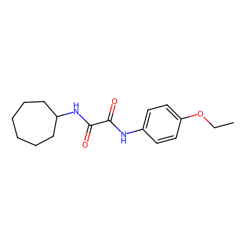 N1-cycloheptyl-N2-(4-ethoxyphenyl)oxalamide structure