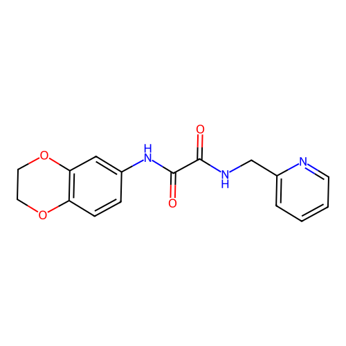 N1-(2,3-dihydrobenzo[b][1,4]dioxin-6-yl)-N2-(pyridin-2-ylmethyl)oxalamide structure