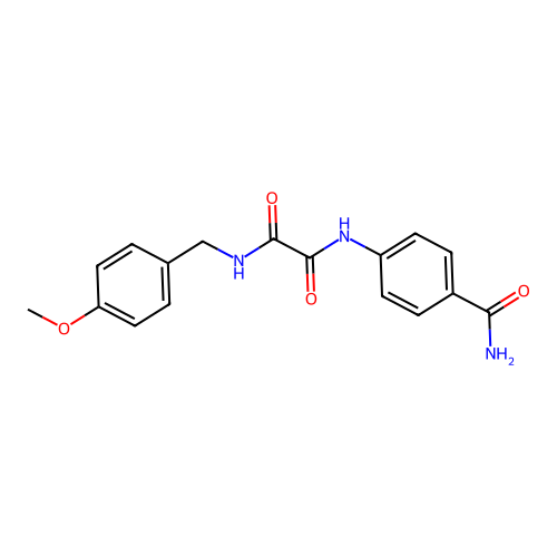 N1-(4-carbamoylphenyl)-N2-(4-methoxybenzyl)oxalamide structure