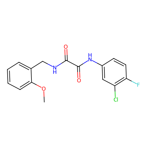 N1-(3-chloro-4-fluorophenyl)-N2-(2-methoxybenzyl)oxalamide structure