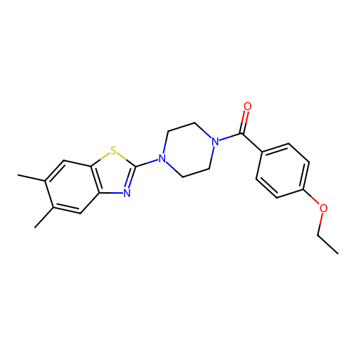 (4-(5,6-Dimethylbenzo[d]thiazol-2-yl)piperazin-1-yl)(4-ethoxyphenyl)methanone structure