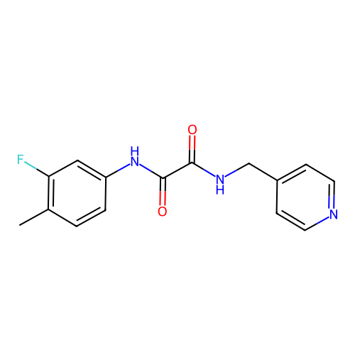 N1-(3-fluoro-4-methylphenyl)-N2-(pyridin-4-ylmethyl)oxalamide structure