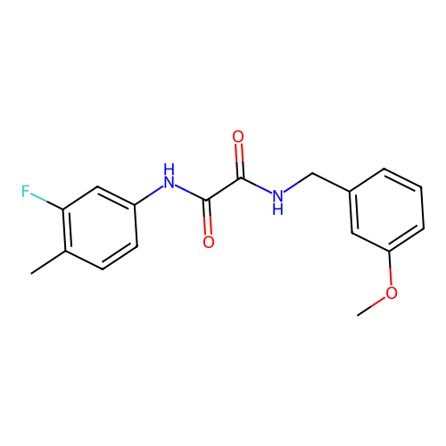 N1-(3-fluoro-4-methylphenyl)-N2-(3-methoxybenzyl)oxalamide structure
