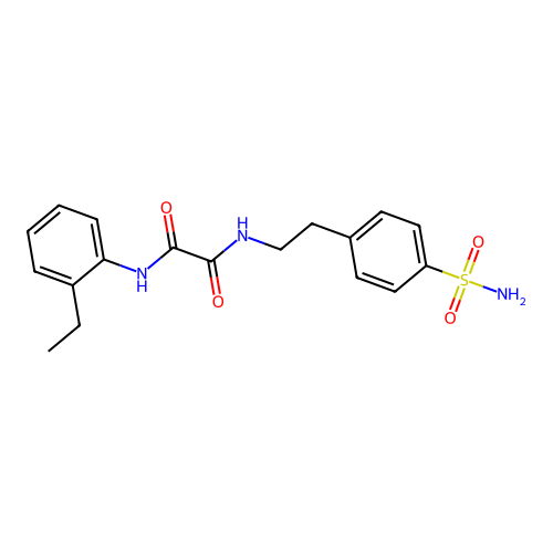 N1-(2-ethylphenyl)-N2-(4-sulfamoylphenethyl)oxalamide structure