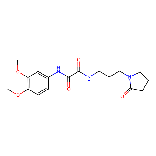N'-(3,4-dimethoxyphenyl)-N-[3-(2-oxopyrrolidin-1-yl)propyl]oxamide structure