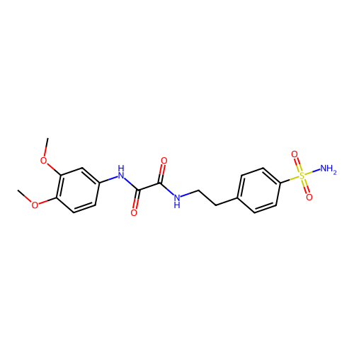 N1-(3,4-dimethoxyphenyl)-N2-(4-sulfamoylphenethyl)oxalamide structure