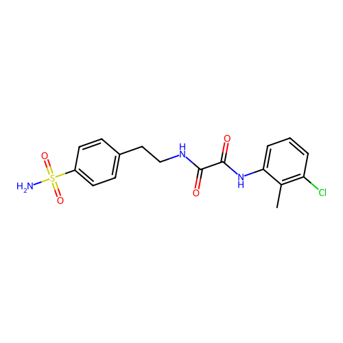 N1-(3-chloro-2-methylphenyl)-N2-(4-sulfamoylphenethyl)oxalamide structure