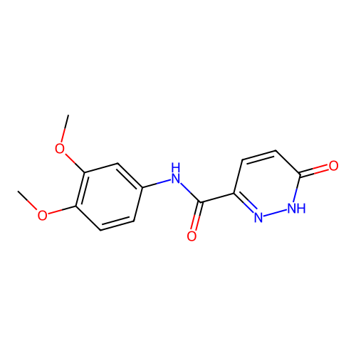 N-(3,4-dimethoxyphenyl)-6-oxo-1,6-dihydropyridazine-3-carboxamide structure
