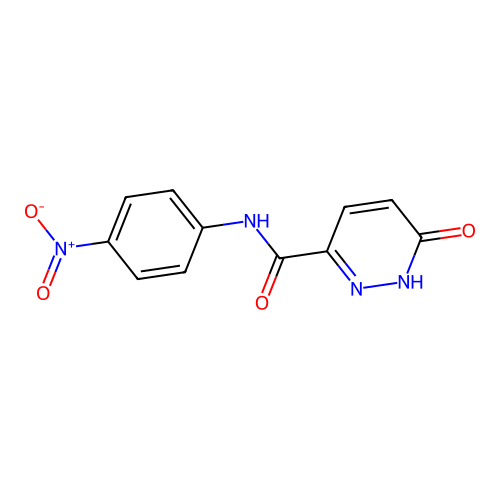 N-(4-nitrophenyl)-6-oxo-1,6-dihydropyridazine-3-carboxamide structure