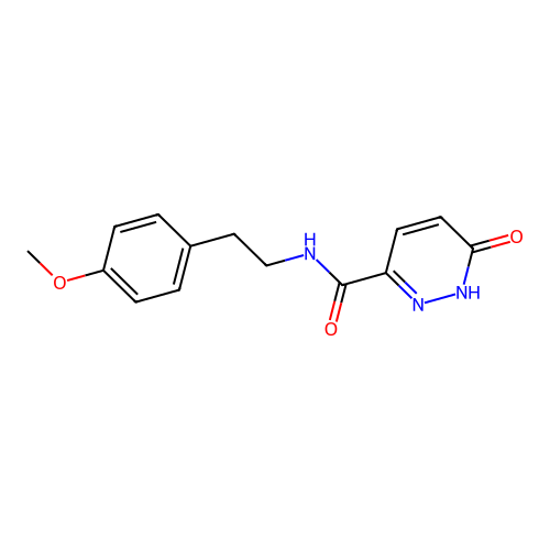 N-(4-methoxyphenethyl)-6-oxo-1,6-dihydropyridazine-3-carboxamide structure