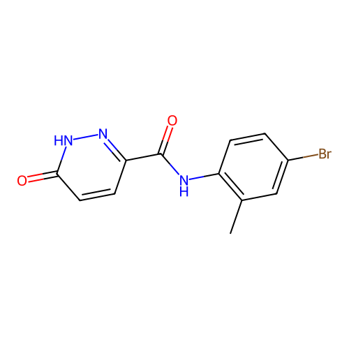 N-(4-bromo-2-methylphenyl)-6-oxo-1,6-dihydropyridazine-3-carboxamide structure
