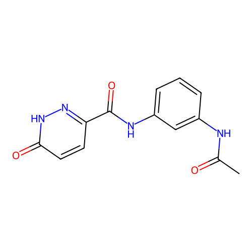 N-(3-acetamidophenyl)-6-oxo-1,6-dihydropyridazine-3-carboxamide structure