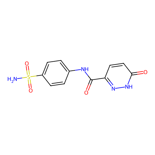 6-oxo-N-(4-sulfamoylphenyl)-1,6-dihydropyridazine-3-carboxamide structure