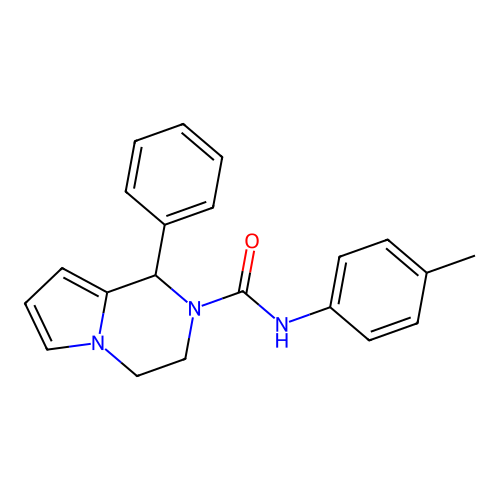 N-(4-methylphenyl)-1-phenyl-3,4-dihydro-1H-pyrrolo[1,2-a]pyrazine-2-carboxamide structure