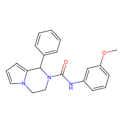 N-(3-methoxyphenyl)-1-phenyl-3,4-dihydropyrrolo[1,2-a]pyrazine-2(1H)-carboxamide structure
