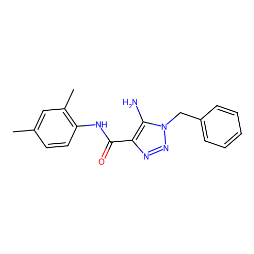 5-amino-1-benzyl-N-(2,4-dimethylphenyl)-1H-1,2,3-triazole-4-carboxamide structure