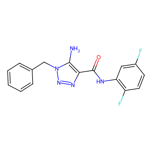 5-amino-1-benzyl-N-(2,5-difluorophenyl)-1H-1,2,3-triazole-4-carboxamide structure