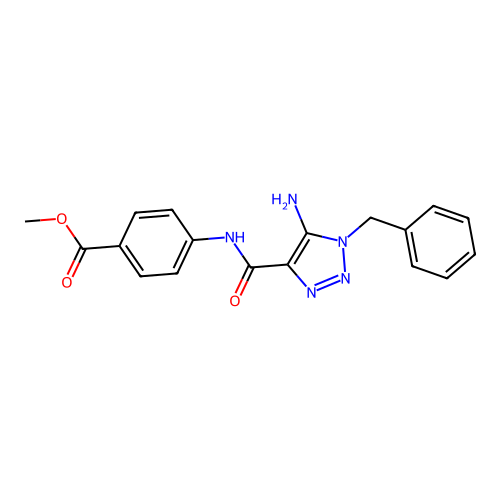 Methyl 4-[(5-amino-1-benzyltriazole-4-carbonyl)amino]benzoate structure
