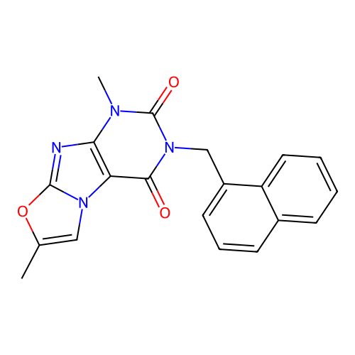 4,7-Dimethyl-2-(naphthalen-1-ylmethyl)purino[8,7-b][1,3]oxazole-1,3-dione structure