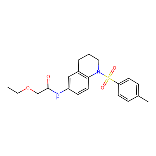 2-ethoxy-N-(1-tosyl-1,2,3,4-tetrahydroquinolin-6-yl)acetamide structure