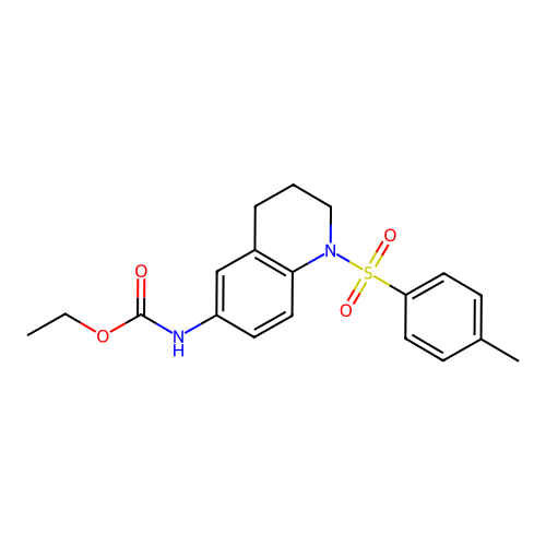 Ethyl (1-tosyl-1,2,3,4-tetrahydroquinolin-6-yl)carbamate structure