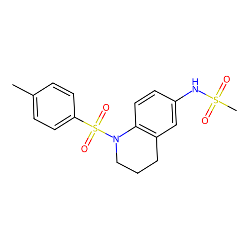 N-(1-tosyl-1,2,3,4-tetrahydroquinolin-6-yl)methanesulfonamide structure