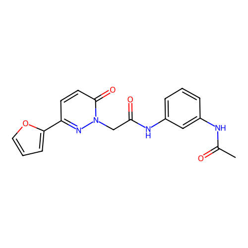 N-(3-acetamidophenyl)-2-[3-(furan-2-yl)-6-oxopyridazin-1-yl]acetamide structure